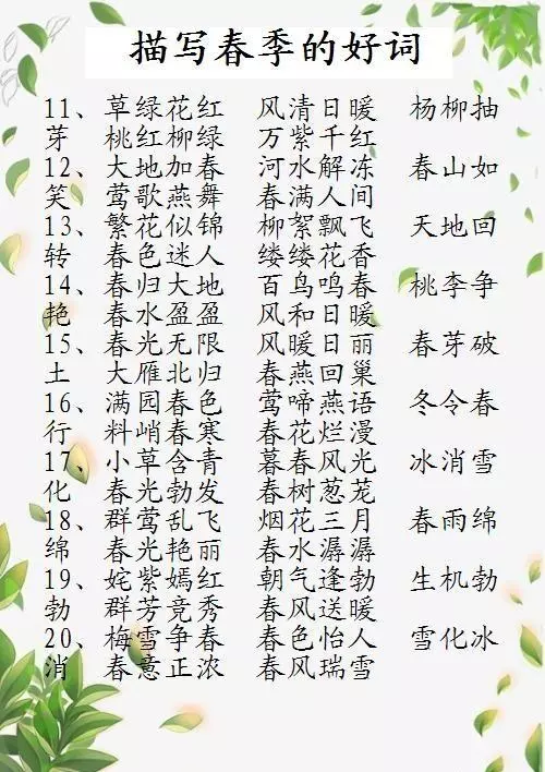 四季的句子摘抄大全(2)