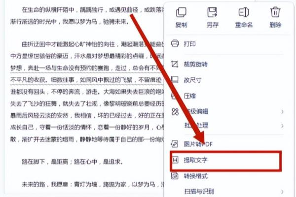 电脑上qq提取文字功能怎么用.