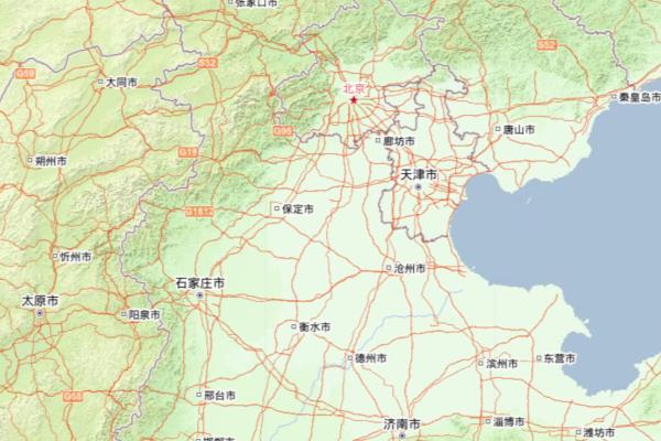 天津在哪里中国地图.